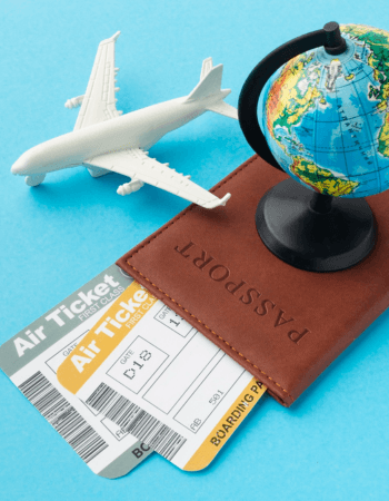 Plane on Globe
